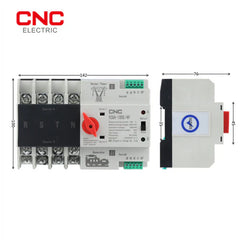 CNC 4-Pole ATS Automatic Transfer Switch 100A – ATS YCQ4-100E