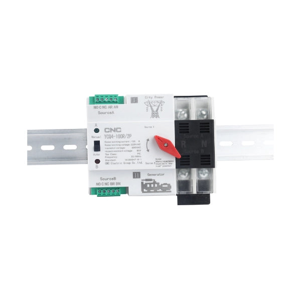 CNC 2-Pole ATS Automatic Transfer Switch 100A