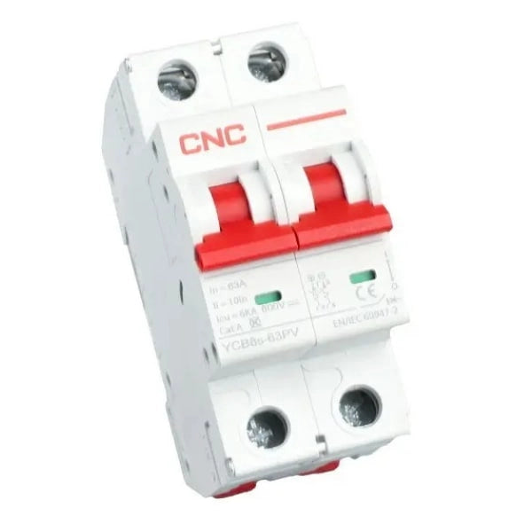 CNC DC 2 Pole MCB 800V Circuit Breakers YCB8s-63PV