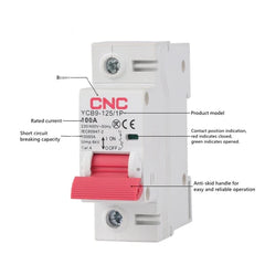 CNC 1P 100A MCB AC Circuit Breaker YCB9-125