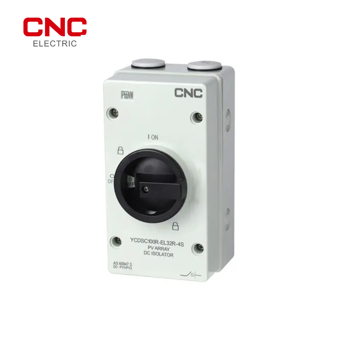 CNC DC Isolator 2-Pole – Wall Mounted Safety Switch