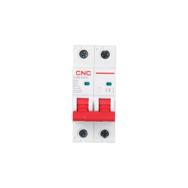 CNC 2 Pole MCB DC Circuit Breakers 500V YCB8-63PV