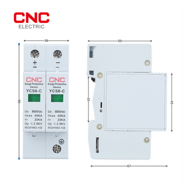 CNC DC 2P SPD Surge Protection Devices 500V YCS6-C