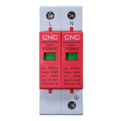 CNC 2P AC SPD 275V Surge Protection Devices 20KA-40KA YCS6-C