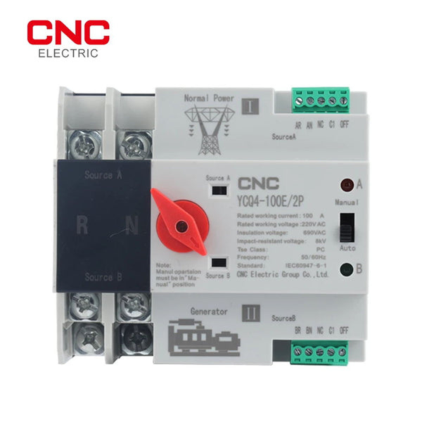 CNC 2-Pole ATS Automatic Transfer Switch – ATS YCQ4-100E