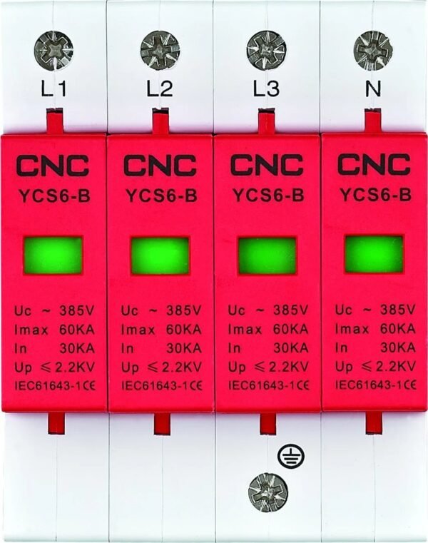 4P CNC AC SPD 385V Surge Protection Devices 20KA-40KA YCS6-B