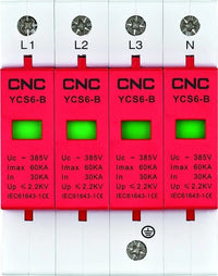 4P CNC AC SPD 385V Surge Protection Devices 20KA-40KA YCS6-B