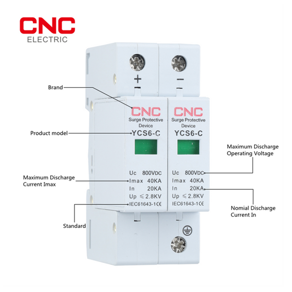 CNC DC 2P SPD Surge Protection Devices 1000V YCS6-C