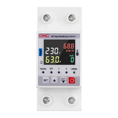 CNC YC7VA WiFi KWh 63A Smart Protector  10-in-1 Voltage, Current & Leakage Protection