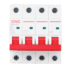 CNC DC  4 Pole 63A MCB Circuit Breakers 1000V YCB8-63PV