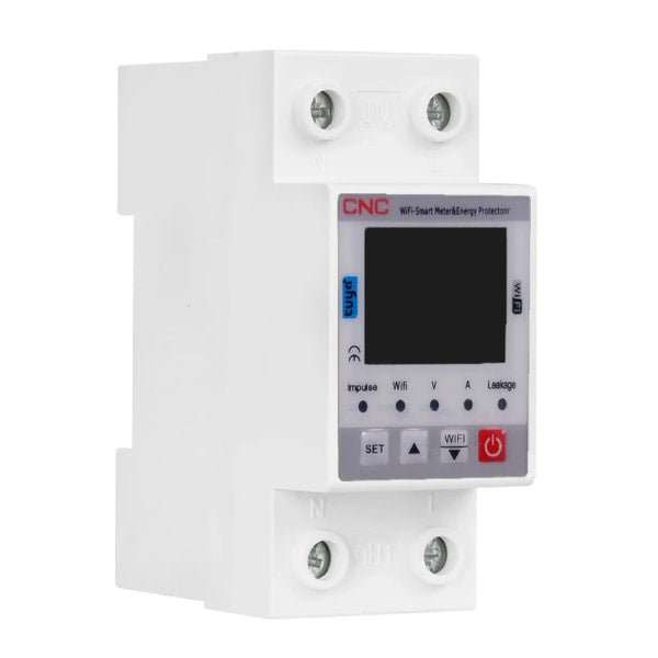CNC YC7VA WiFi KWh 63A Smart Protector  10-in-1 Voltage, Current & Leakage Protection