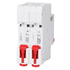 CNC DC 2 Pole 63A MCB  Circuit Breakers 500V YCB8-63PV