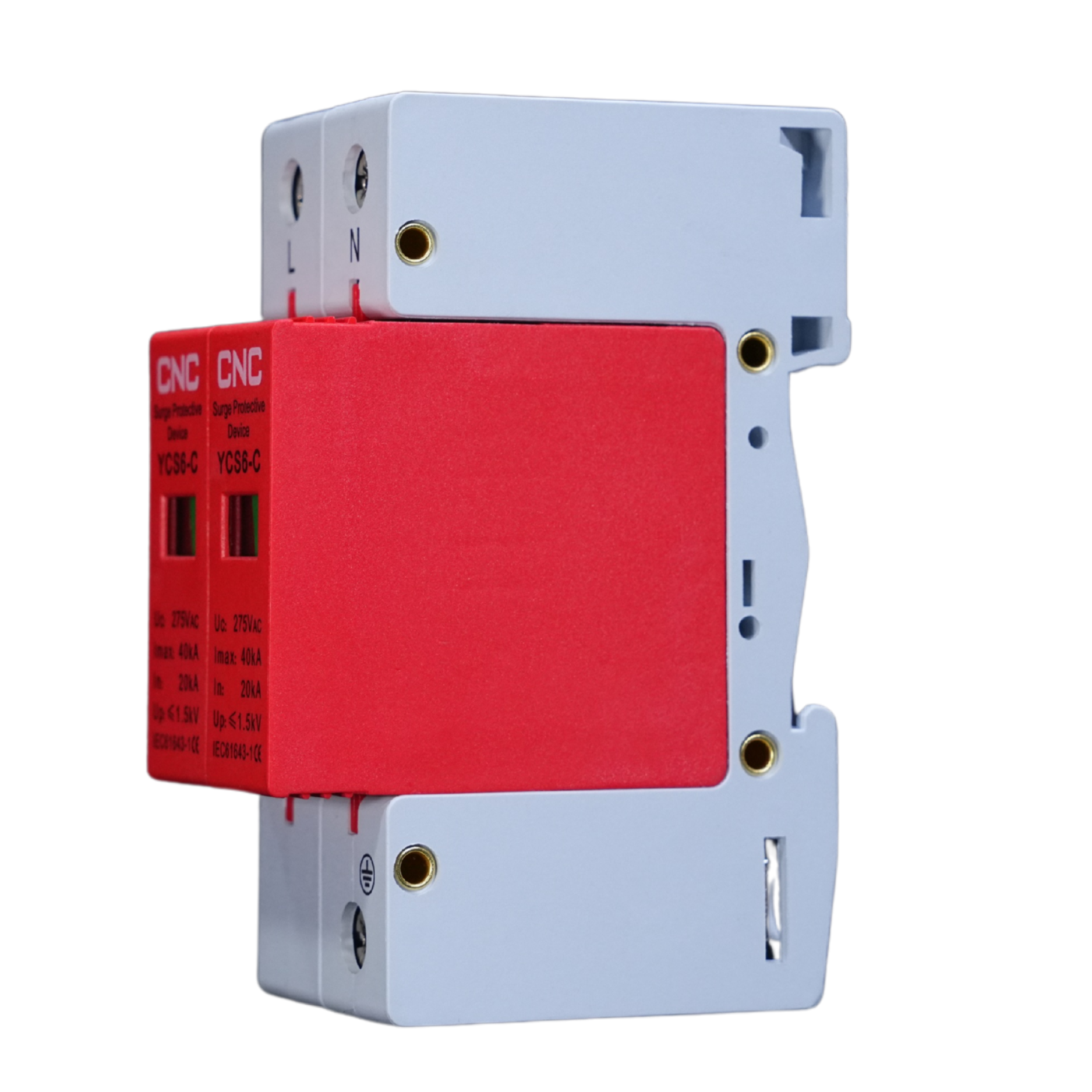 CNC 2P AC SPD 275V Surge Protection Devices 20KA-40KA YCS6-C