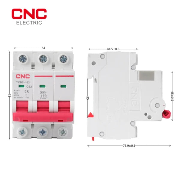 CNC 3P AC MCB Cricuit Breaker YCB7H-63