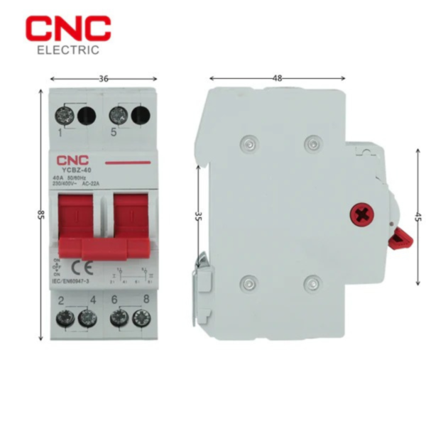 CNC 2P Change over (Din Rail) 63A Breaker YCBZ-63