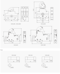 1000V DC FUSE Holder + Fuse RT18-32