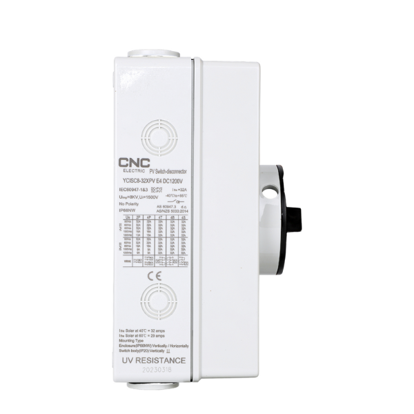 CNC DC Isolator 2-Pole – Wall Mounted Safety Switch