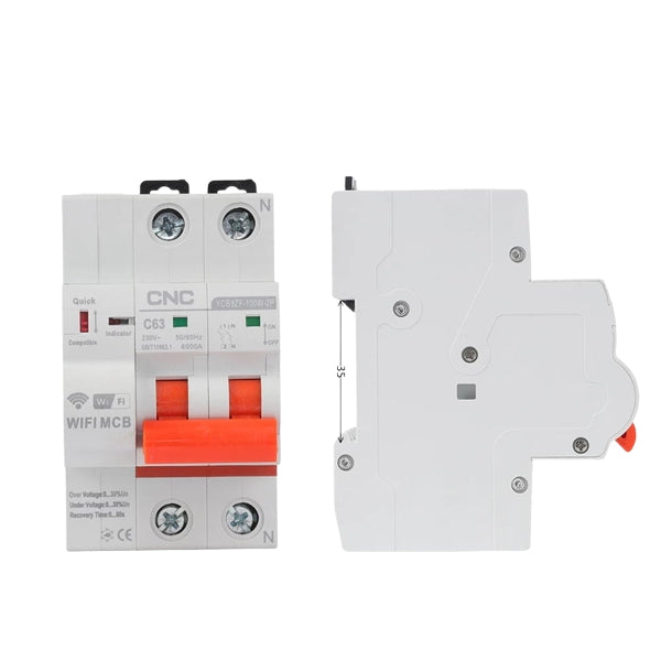 CNC 2P WiFi Smart Circuit Breaker YCB9ZF-100A – Remote Control & Protection