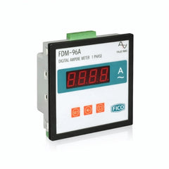 Fico Hi-Tech FDM-963A Three Phase Digital Ammeter with Built-In Selector | 96x96mm Panel Meter | 4 Digit LED Display