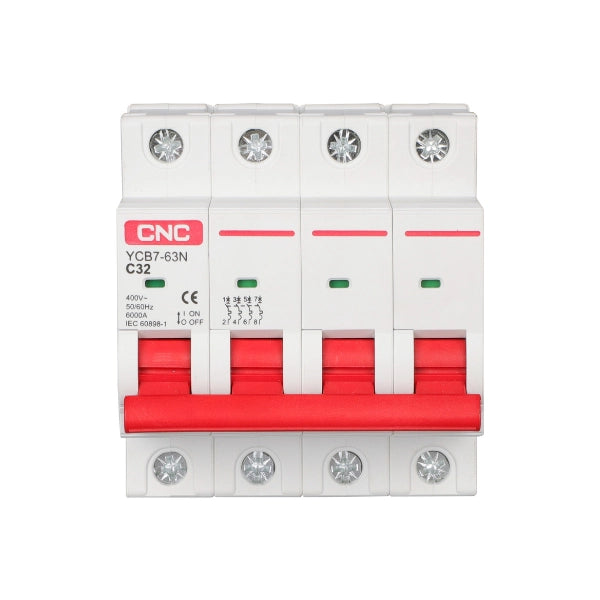 CNC 4P MCB AC Circuit Breaker 