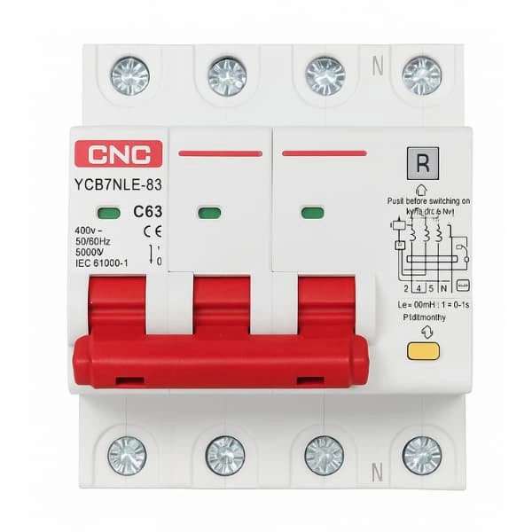 CNC 4P RCBO Residual Current Circuit Breakers