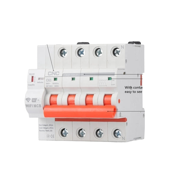 CNC 4P WiFi Smart Circuit Breaker YCB9ZF-100A