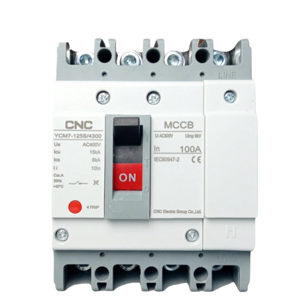 CNC 4 Pole MCCB Molded Case Circuit Breakers 