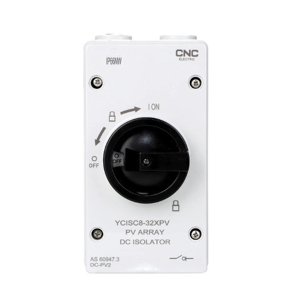 CNC DC Isolator 2-Pole – Wall Mounted Safety Switch