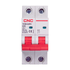 CNC DC 2 Pole 63A MCB  Circuit Breakers 500V YCB8-63PV
