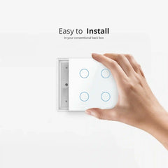 Okasha Smart 4 Gang WiFi Touch Switch Crystal Series