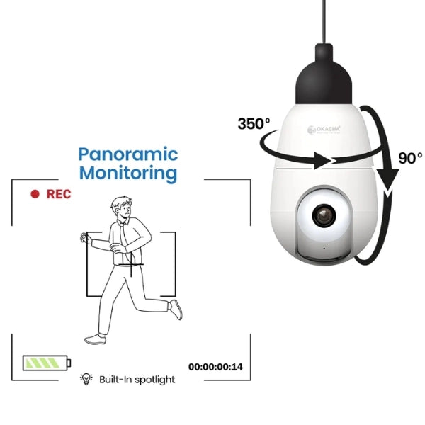 Okasha Smart Wireless Ceiling Camera 