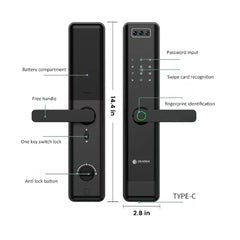 Okasha Smart Elite Series Biometric Fingerprint Door Lock