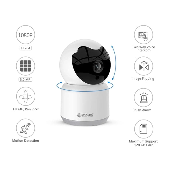 Okasha Smart Eyeball Security Camera 
