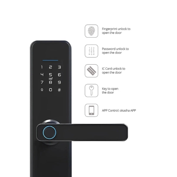 Okasha Smart Waterproof Fingerprint Door Lock 