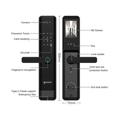 Okasha Smart WiFi Fingerprint Door Lock with Video Door Bell