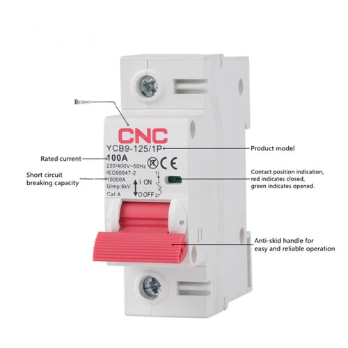CNC 1P 100A MCB AC Circuit Breaker YCB9-125