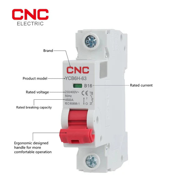 1P AC MCB Cricuit Breaker 500V YCB7H-63