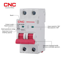 2P DC MCB Circuit Breakers 500V YCB9-80DM