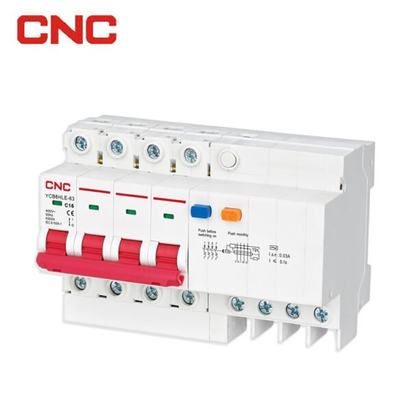 CNC 4P RCCB Residual Current Circuit Breakers YCB6HLE-63