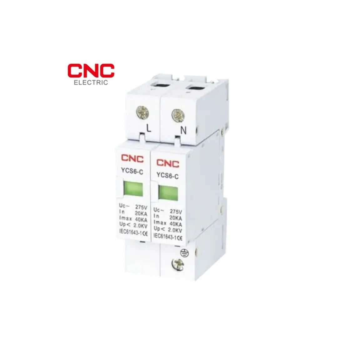 CNC AC 2P SPD 275V Surge Protection Devices 20KA-40KA YCS6-C